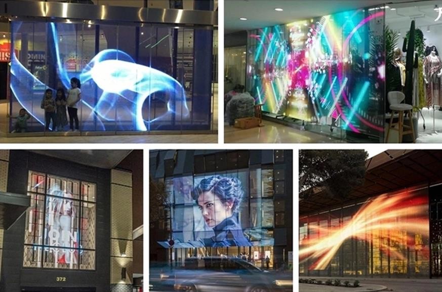 1920Hz Transparent LED Display 2.6-5.2mm Movable Advertising Indoor Led Poster