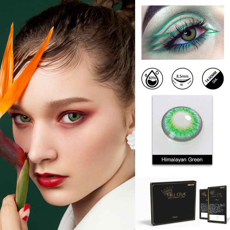 Daily Disposible Cosplay Contacts Lenses Turquoise Color Lens 14.2mm
