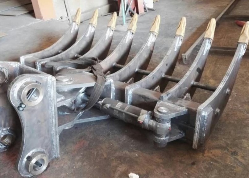 PC200-7 PC220 Excavator Root Rake Attachment For 1-20 Ton