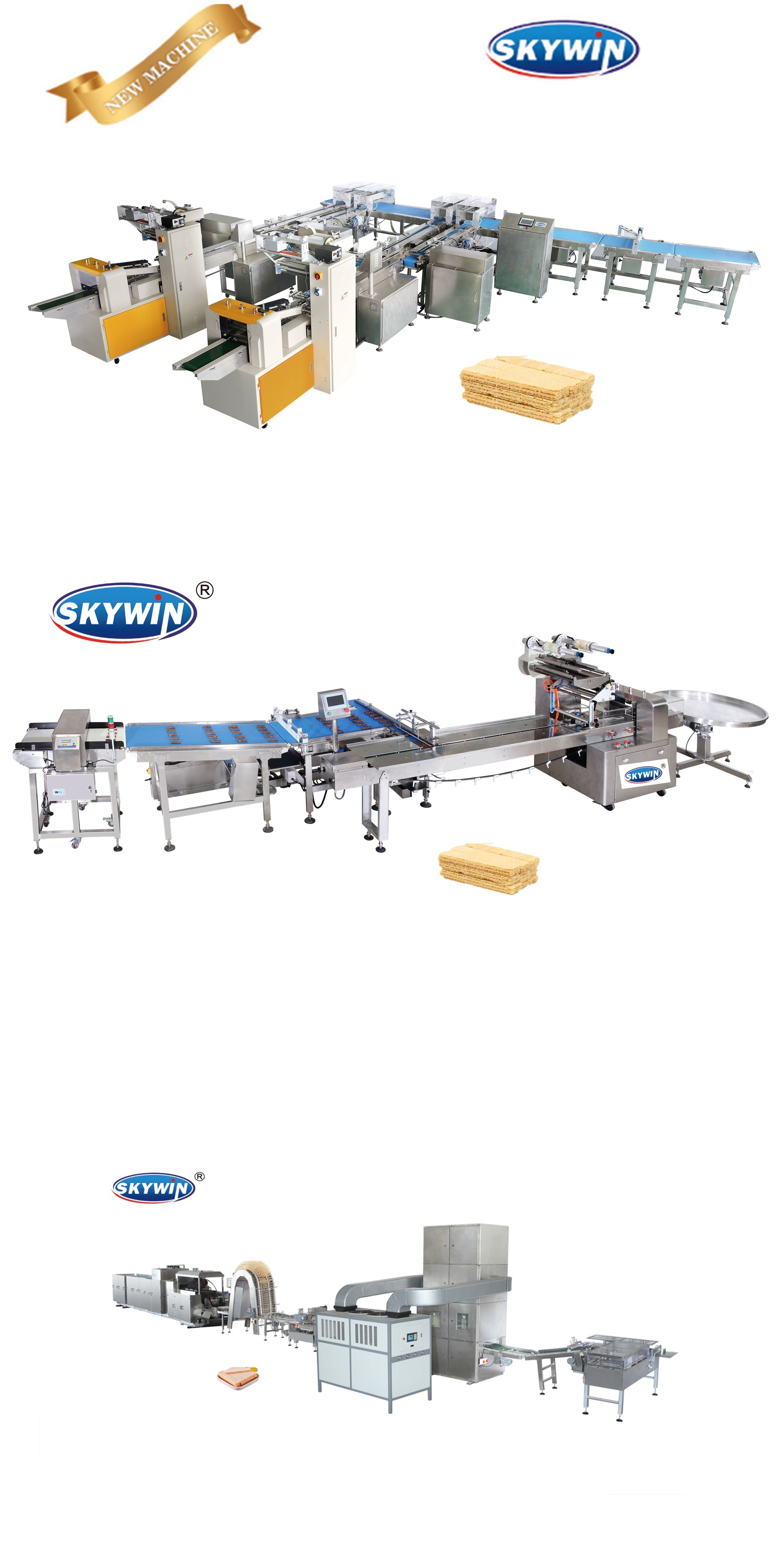 Multifunctional 100~200bags/Min Full Wafer Packaging Machine Automatic Packing Line