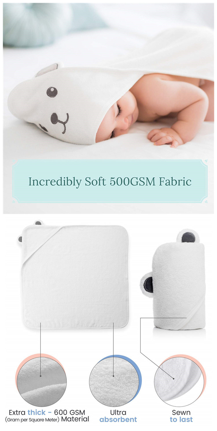 Customized Children's Bathrobe Set Soft and Absorbent Hooded Towels for Babies