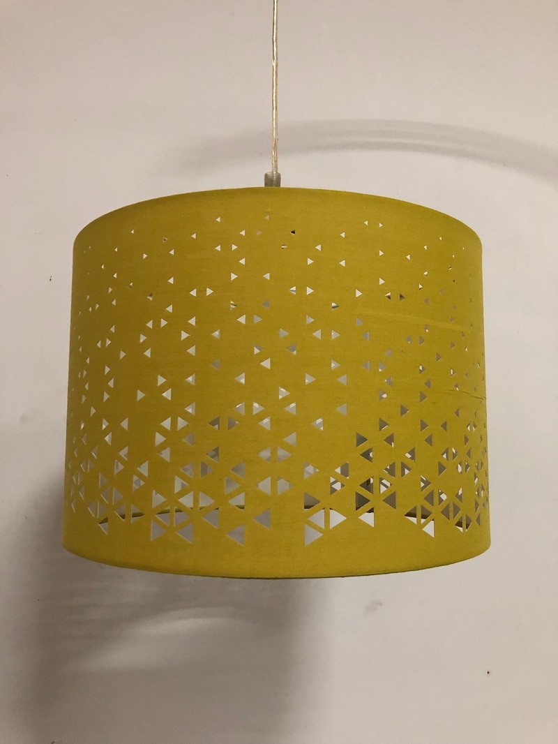 Drum Pierced Lamp Shade Triangle Hollow Out NA Design For Hotels And Rooms
