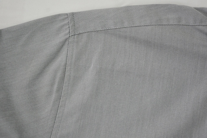 Grey Color Mens Oxford Work Shirts , Short Sleeve Button Up Work Shirts Anti Wrinkle