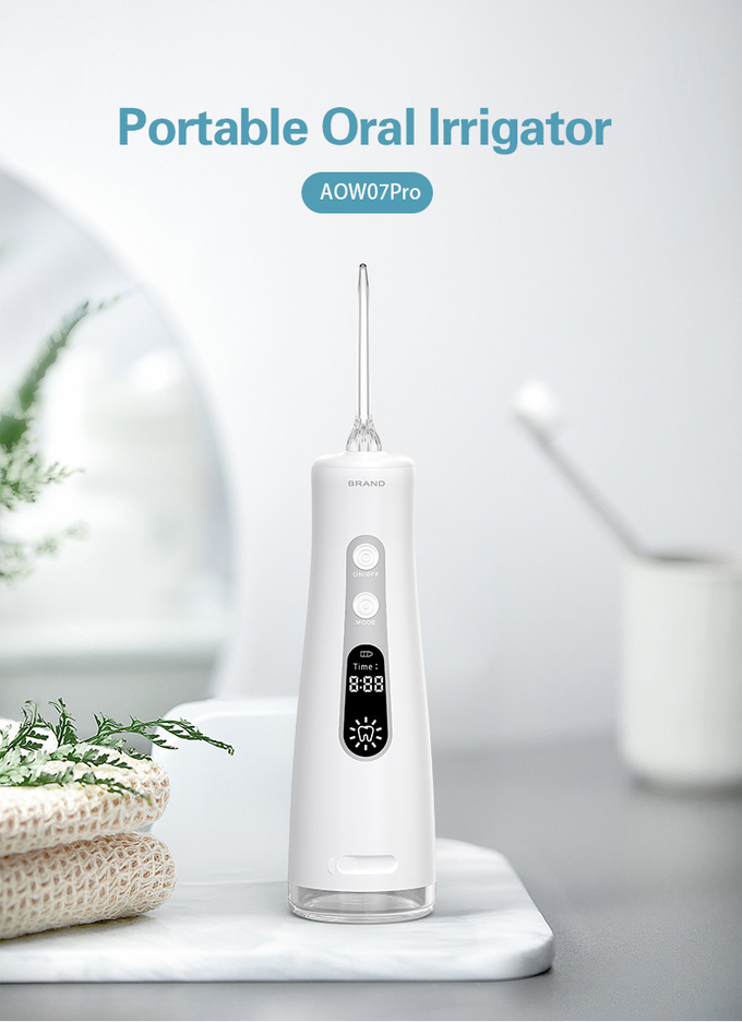 Oral Irrigator Dental Care 350ml Tank LED Display Rechargeable USB Portable Water Flosser