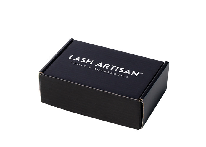 Matte Black Printing Custom Gift Boxes With White E - Flute Corrugated Paper