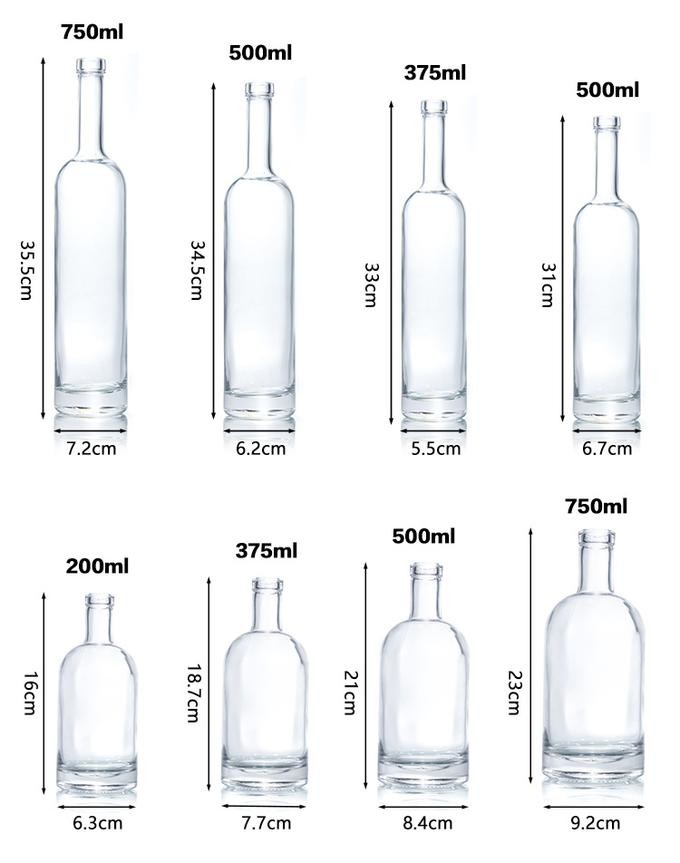 Tequila Super Flint Spirit Glass Liquor Bottles Bartop Cork 750ml