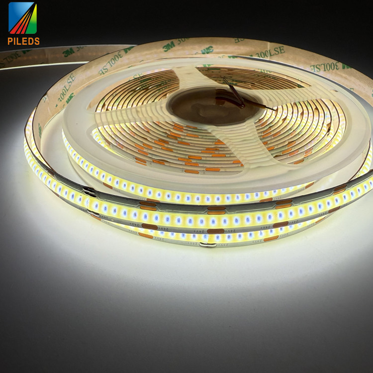 CCT Tunable 624led/m LED Cob Strip Light Flexible 5mm 8mm 10mm14W/M Double Color Temperature12V 24V COB LED Strip