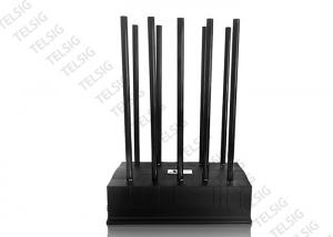 China 24 Hours 100W High Power Mobile Phone Jammer 10 Antenna Adjustable With AC Adapter on sale