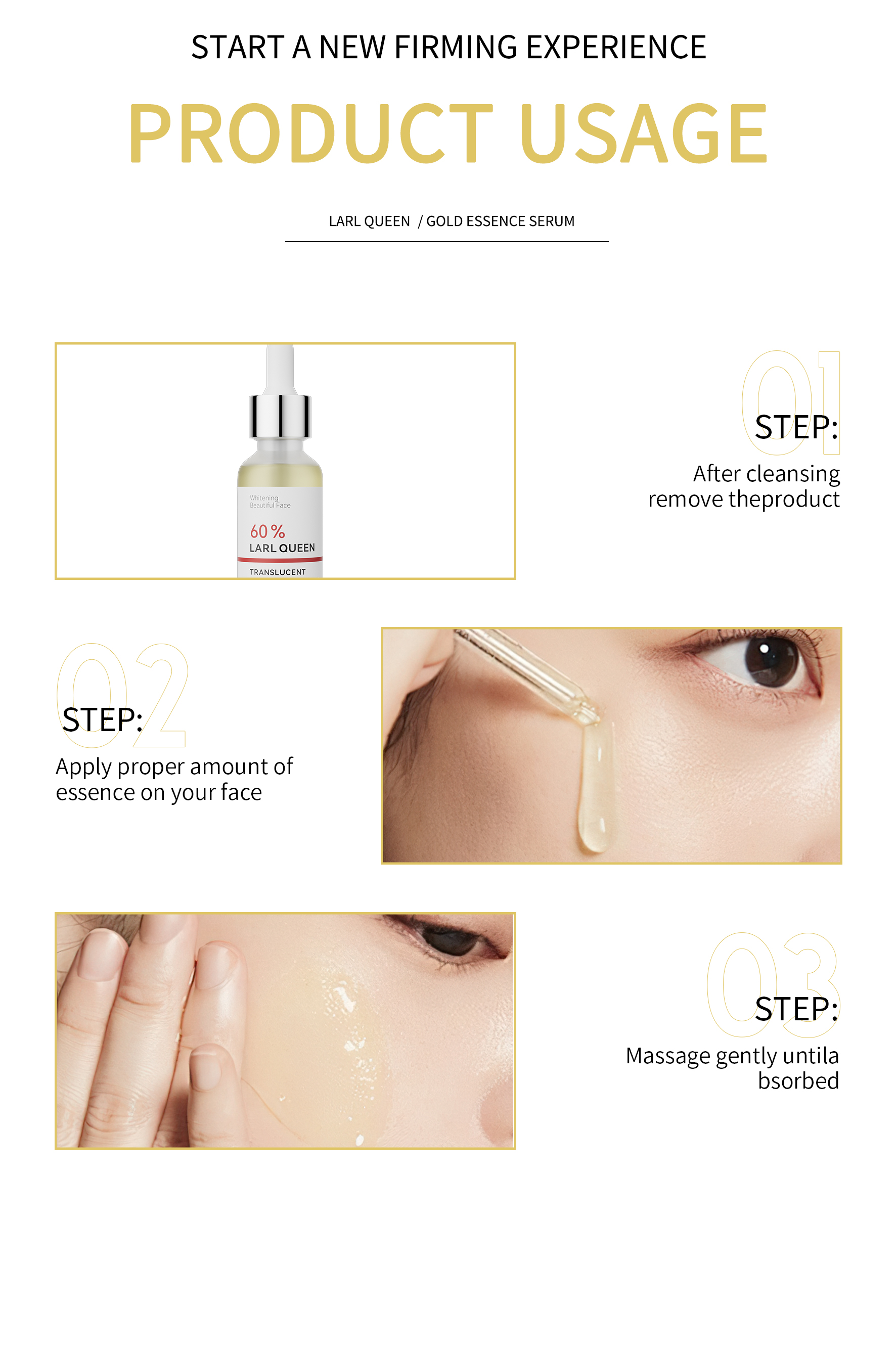 Customized Personal Label Cosmetics Facial Skin Care Essence Serum Niacinamide Brightening Moisturizing Whitening Essence