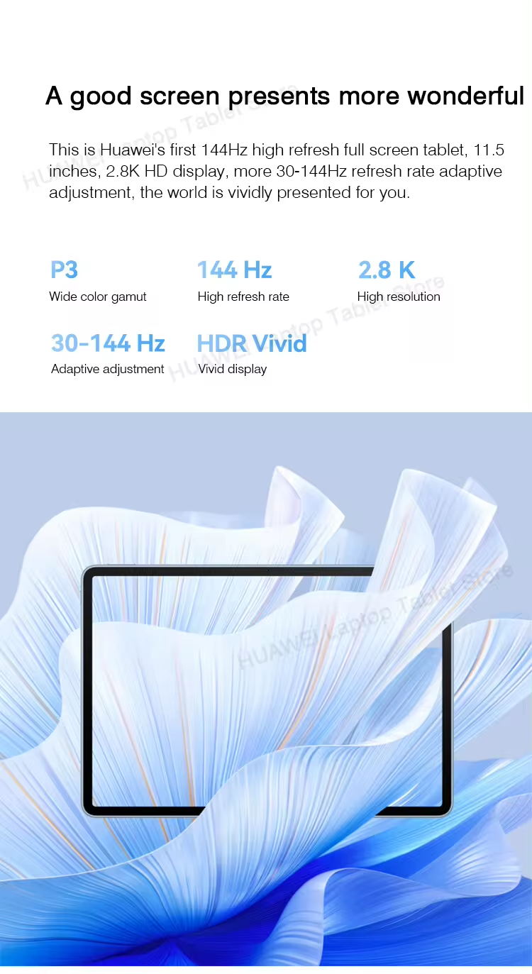 HUA-WEI MatePad 11-inch Huawei Tablet 120Hz High Brush 2.5K Full Screen for Students Learning 8+128GB