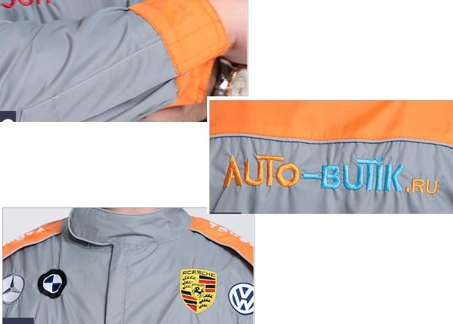Waterproof Long Sleeve Work Uniform Embroidery With Reflective Stripe Effect