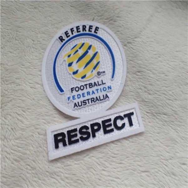 Fashion Custom Clothing Patches Football Federation Washable Tatami Flocking