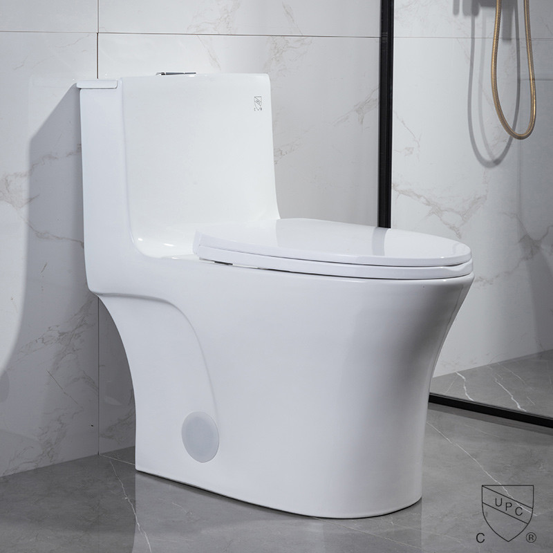 Round Front One Piece Skirted Toilet Dual Flush Elongated Fully Skirted CUPC