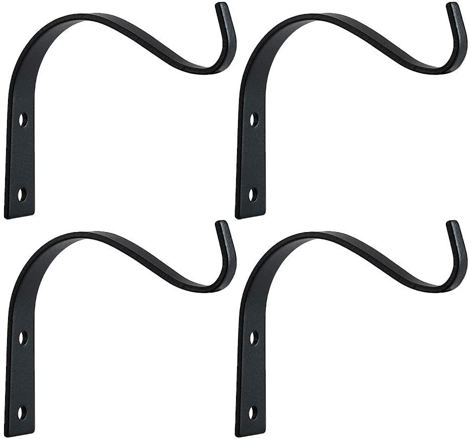 Decorative Iron Metal Wall Hook Plant Hanger Bracket Flexible Hook Lantern Wall Hanger for Hanging Plants Outdoor