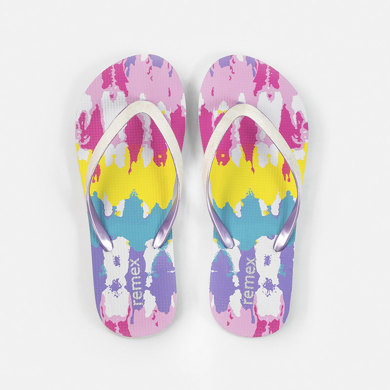 Reusable Tie Dye Flip Flop , PE Sole Ladies Flip Flops Size 8
