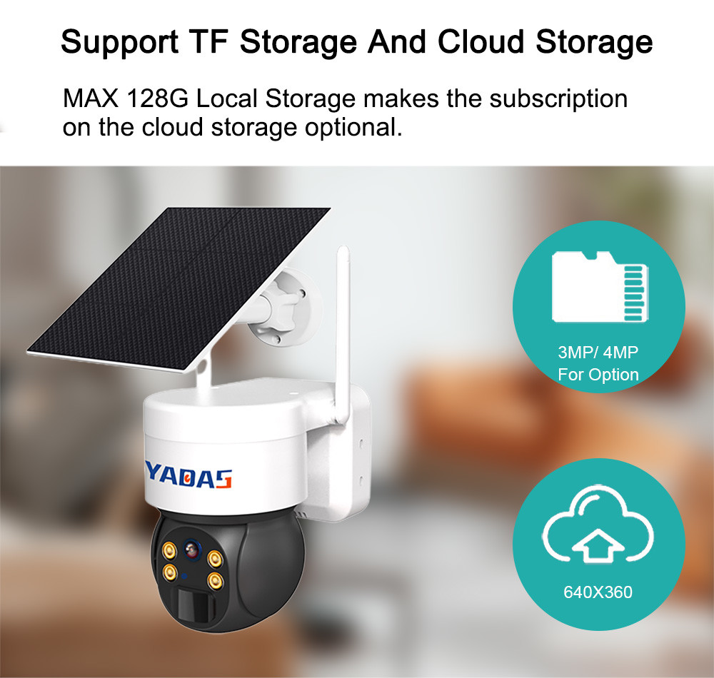 4MP IP65 Waterproof Siren Alarm Security Solar WiFi Camera