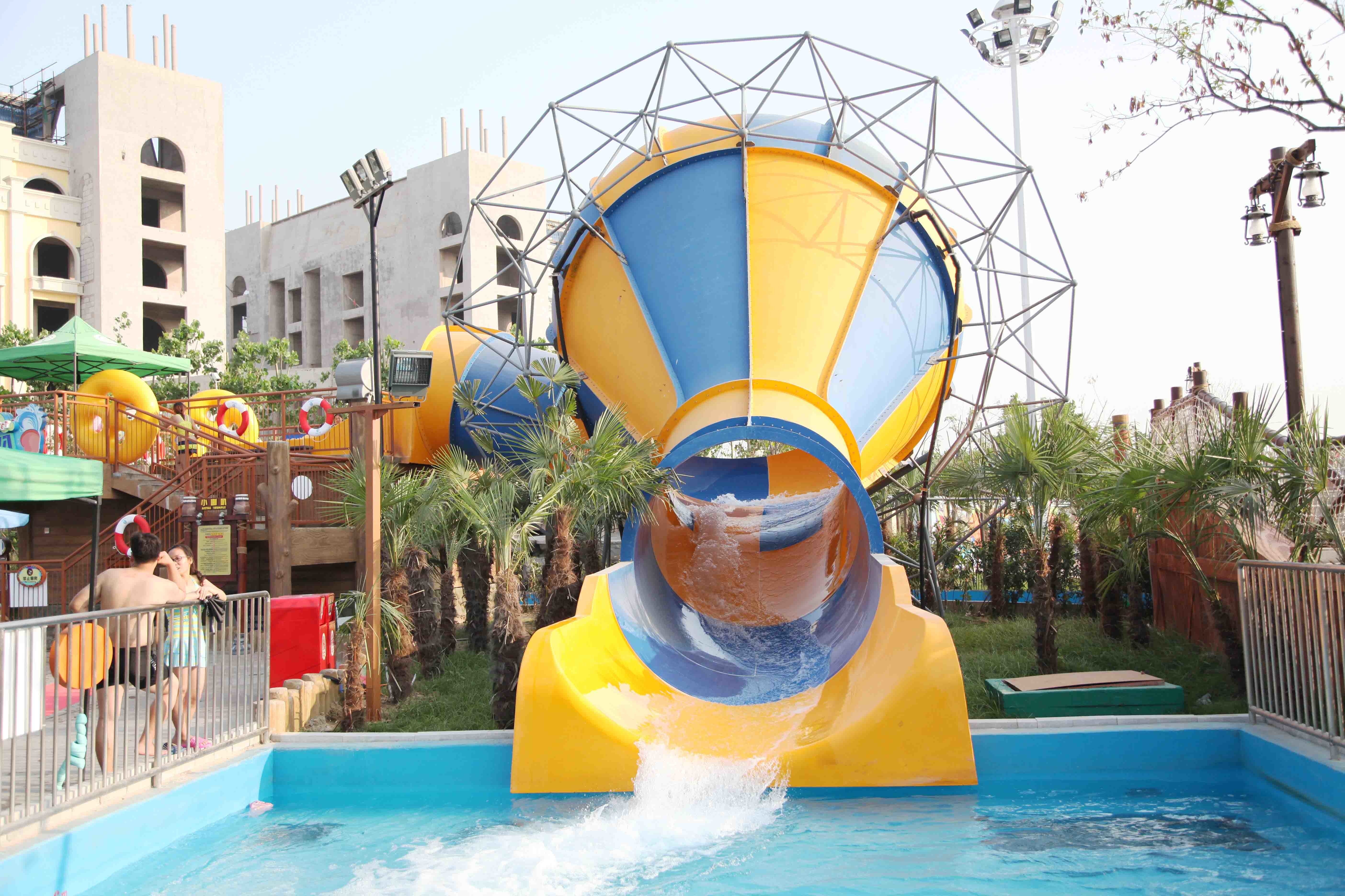 Fiberglass Commercial Family Water Slide For Home , 16m Height