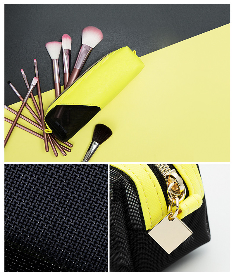 Fashion Style Leather Makeup Bag With Custom Logo Wholesale Portable