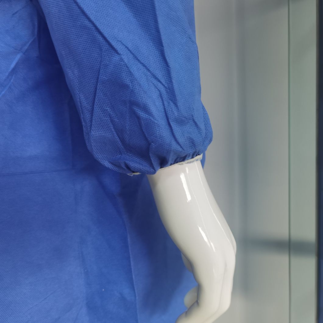 SMS Non-Woven Overall CE Type5&6 En1149 Anti-Static Waterproof Blue Protective Coverall