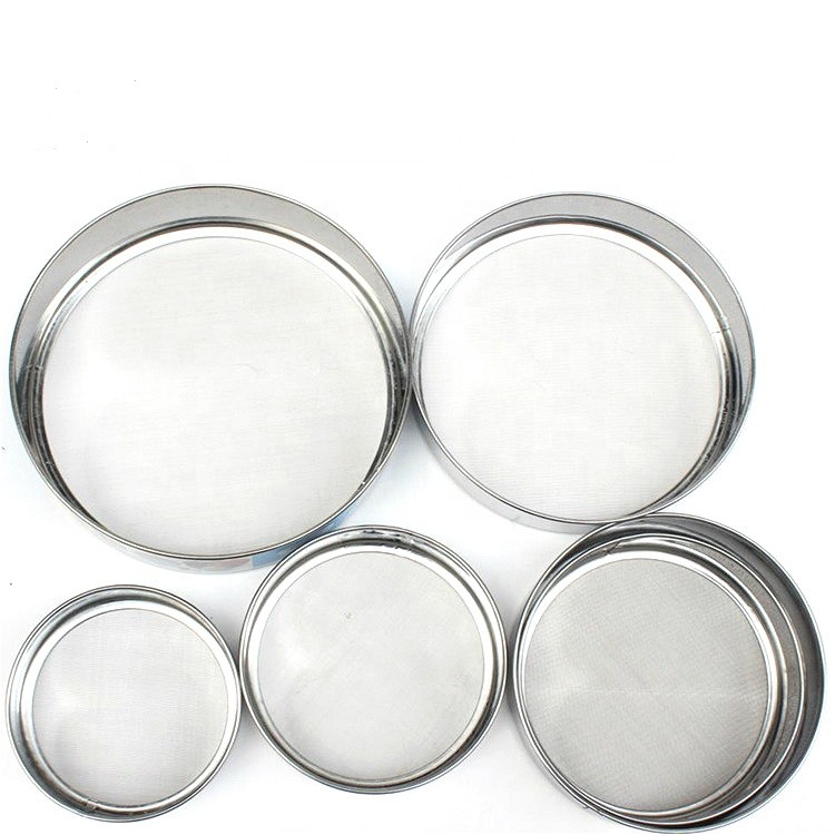 Customized Woven Fine Metal Test Wire Mesh Sieve With 0.6mm Frame Thick