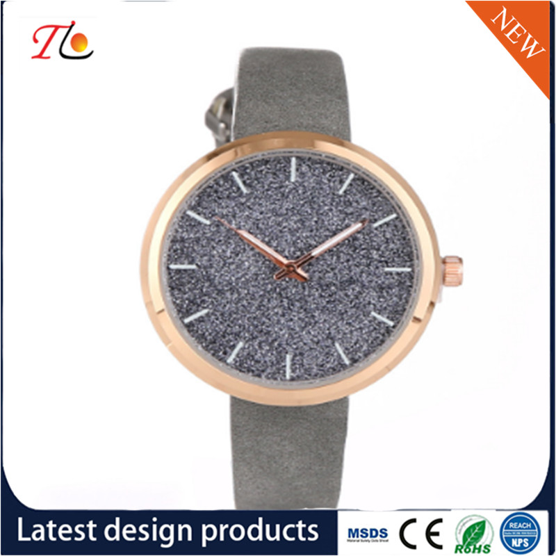 Wholesale Customization PU Watch Alloy Case Quartz Watch Fashion Watch Colorful Leather Band Shining Diamond Lady Watch