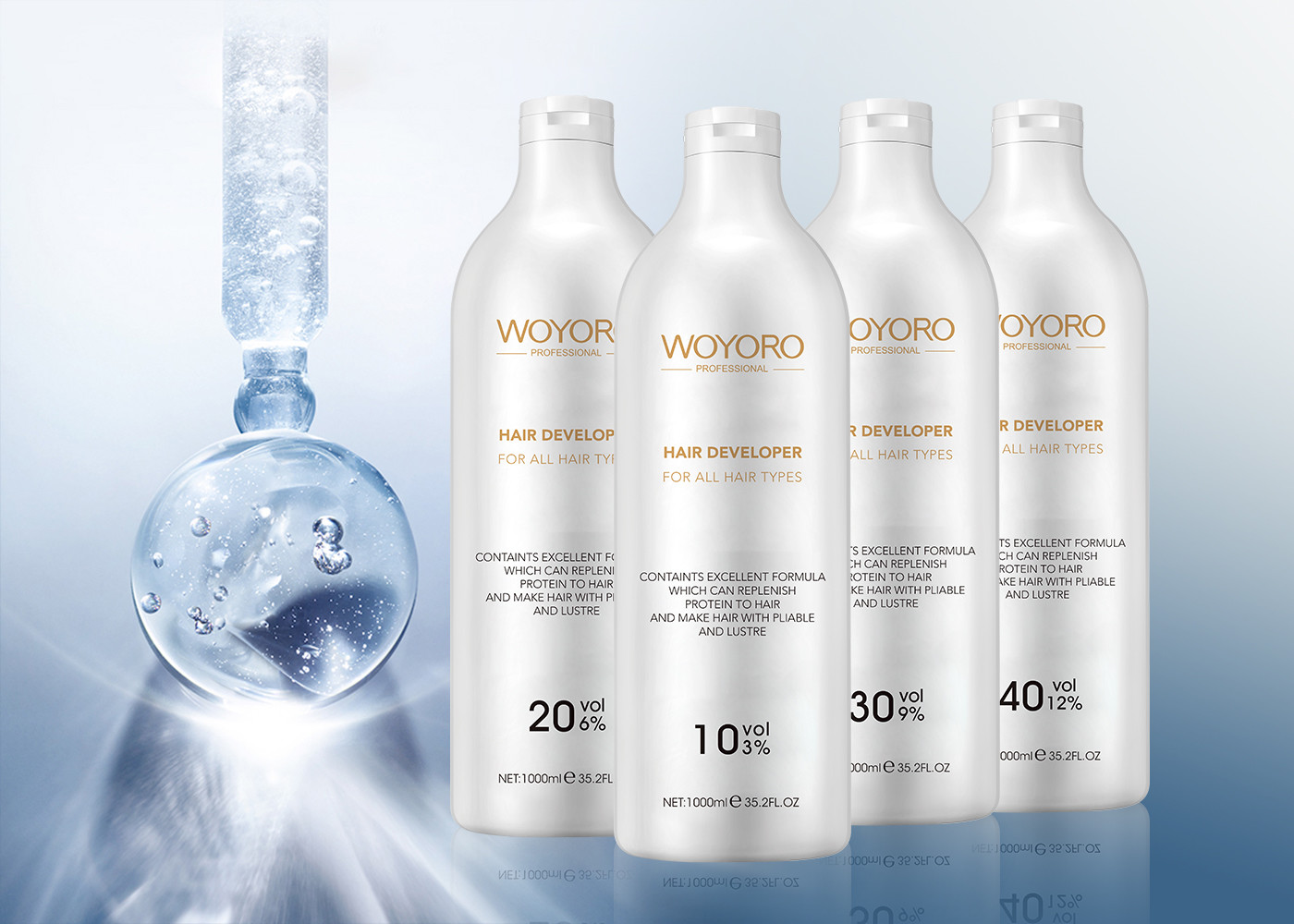 Unisex Hair Cream Developer Hydrogen Peroxide 6% 9% 12% For Bleach