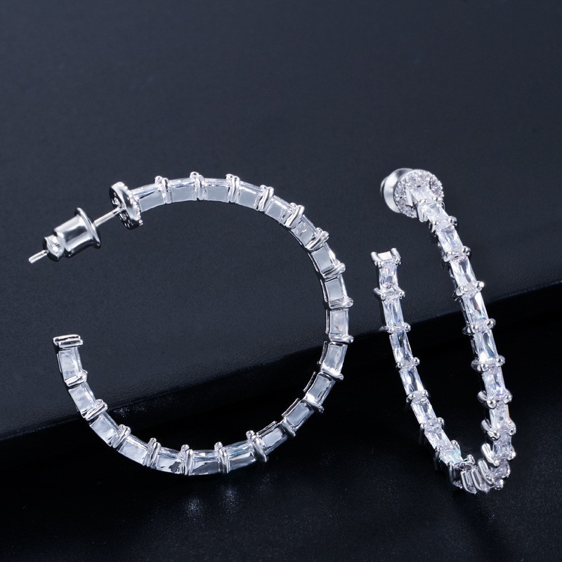 CZ Stone Earrings For Women Classic Wedding Earring Jewelry Party Fashion CZ Simple Earring Stylish Women's Jewelry