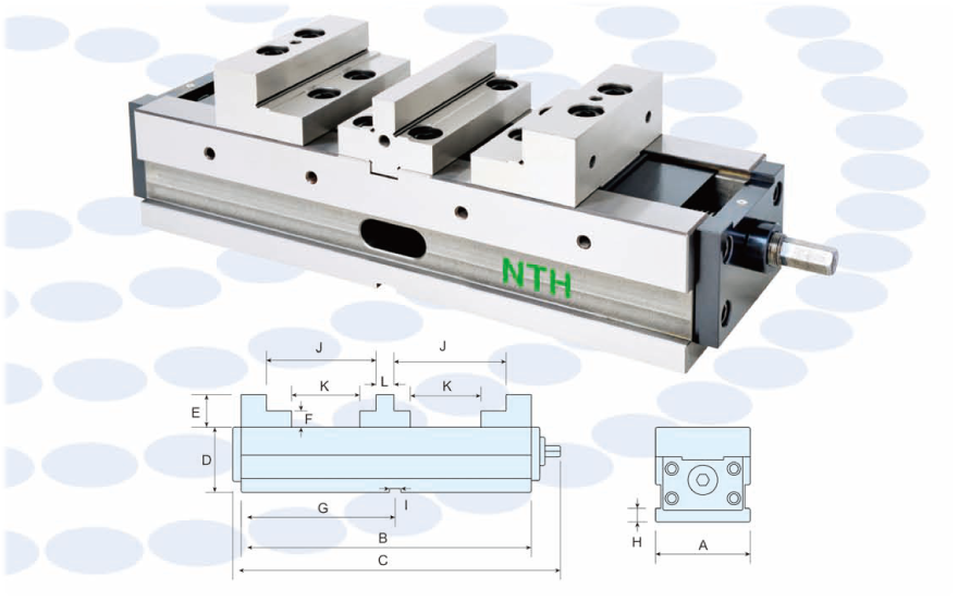 SUPER PRECISION MECHANICAL VICE WITH DOUBLE JAWS