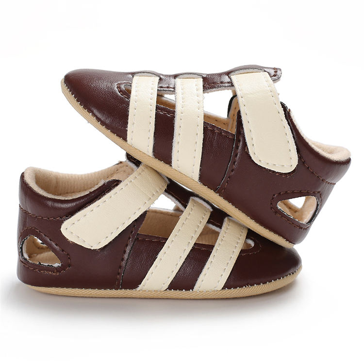 New fashion soft sole PU leather infant walking shoes baby sandals