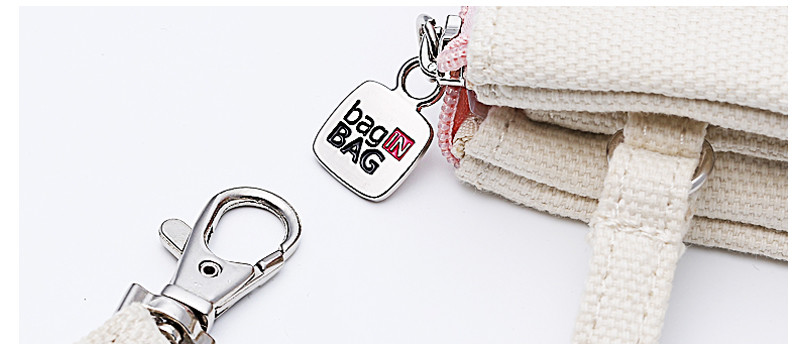 Waterproof Portable Cotton Canvas Zipper Pouch Bag