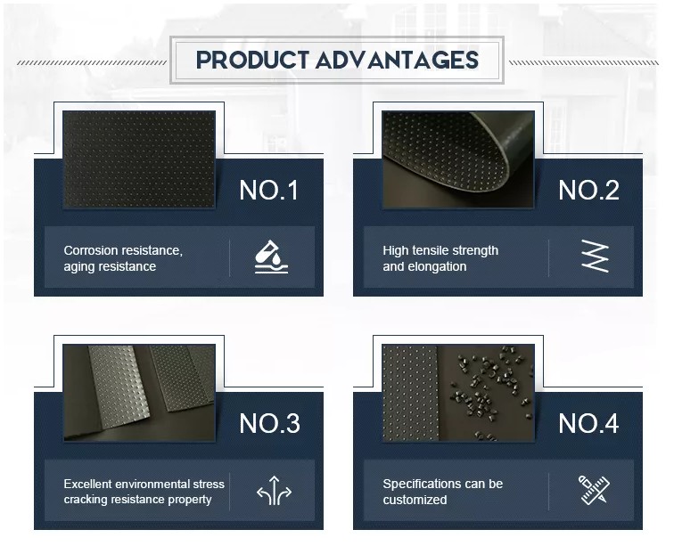 Composite Geomembrane Fish Tank Lining Geomembrane Pond Liner customizable Length
