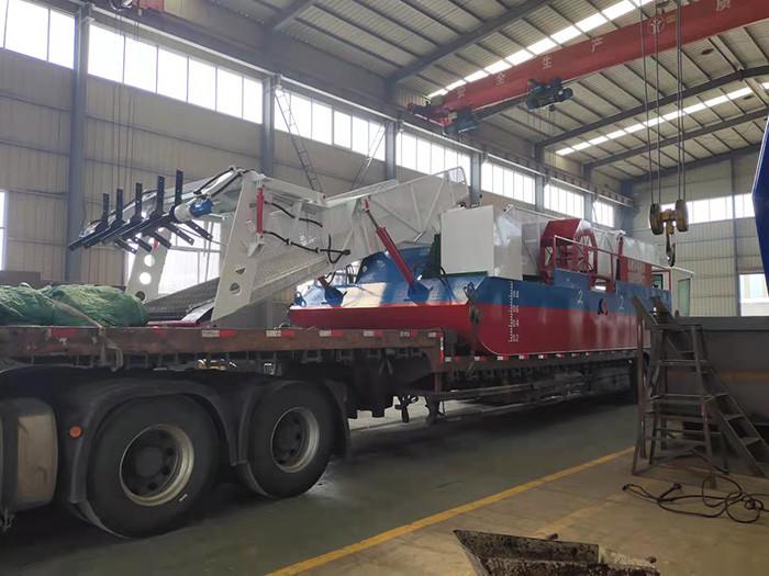 8 Cbm Capacity 60kw Power Lake Weed Cutter Machine For River Watercolor Harvesting