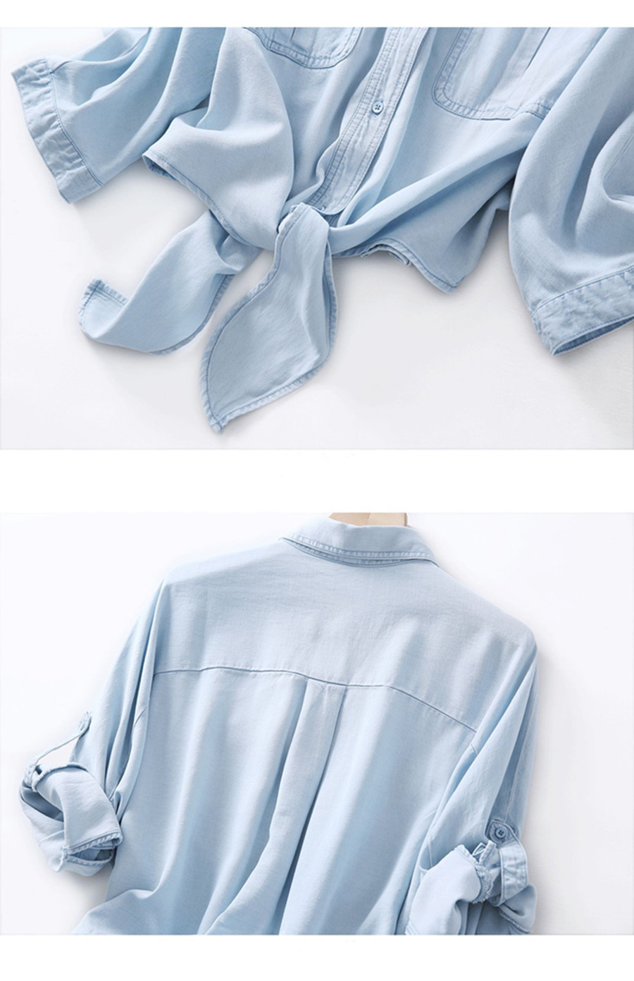 100% Tencel Jeans Denim Shirt Fabric Bottom Weight Denim Fabric