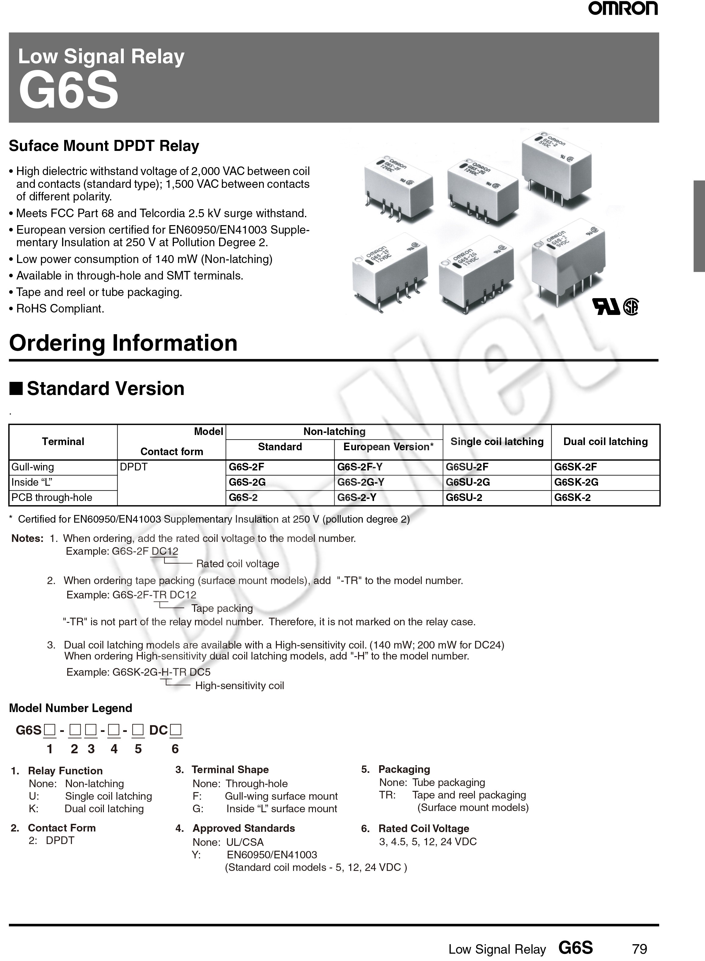 G6S-2F-12VDC Omron orignal new electromagnetic relay G6S-2F-12VDC