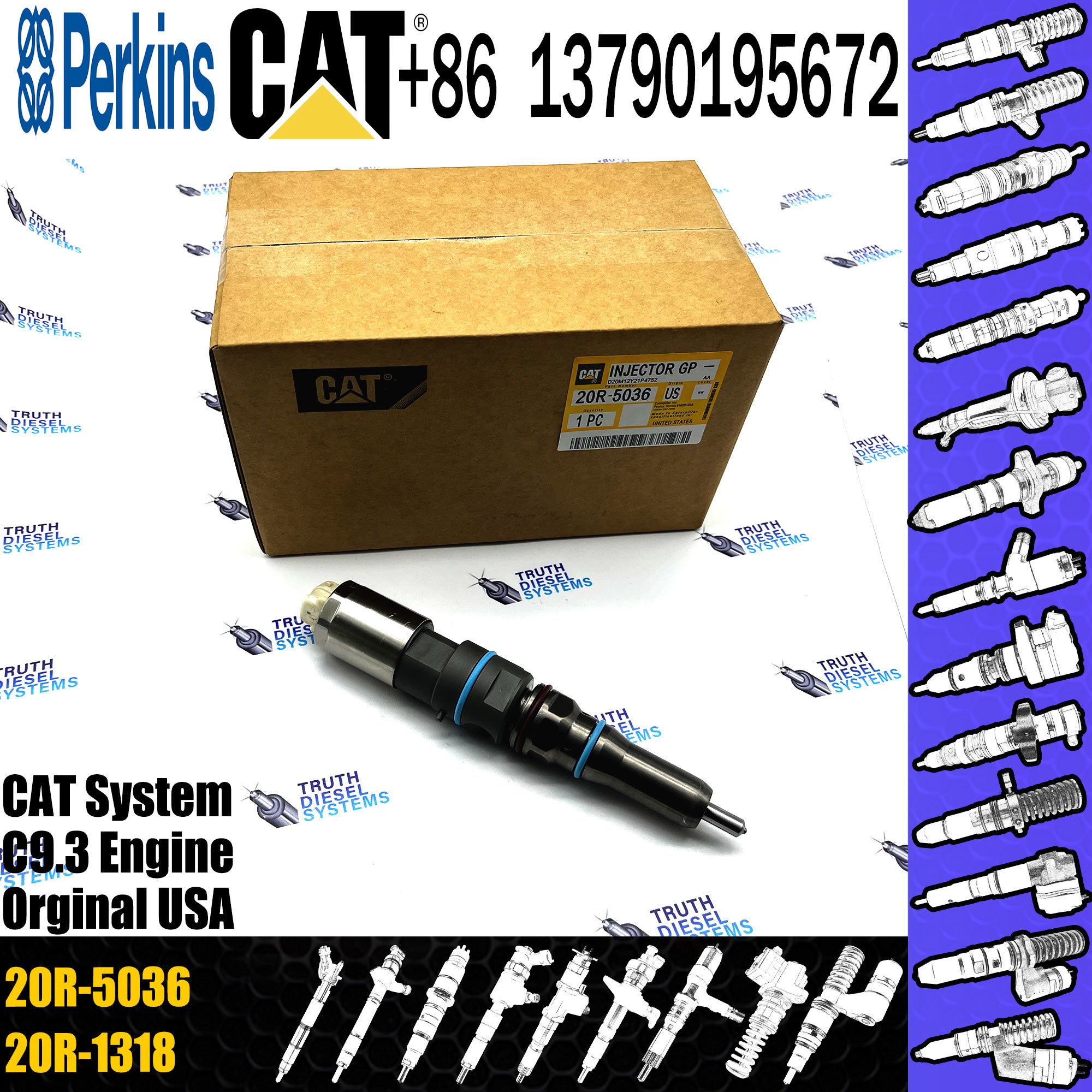 Diesel Engine Fuel Injector 20R-5036 20R-5036 For Engine C15/C18