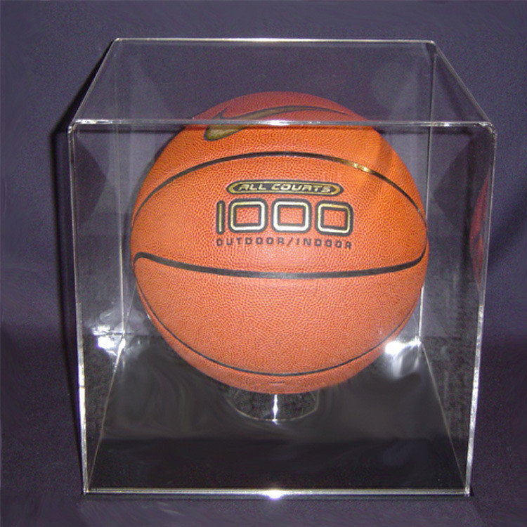 Acrylic Clear Basketball Display Case Counter top Plexiglass Football Cube Holder Box
