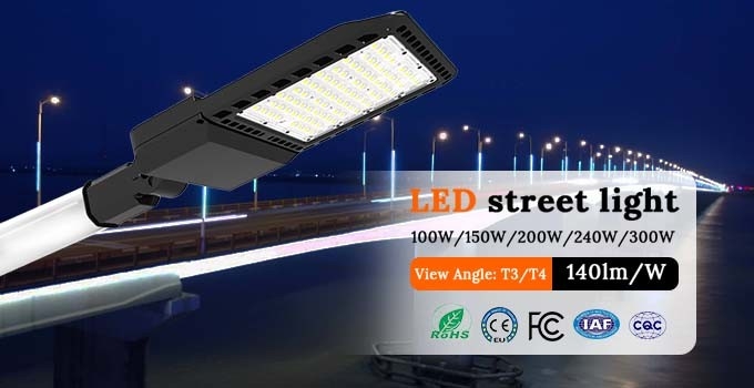 Aluminum Street Lamps At Night 42000lm 300W Led Road Lights For Urban Roads
