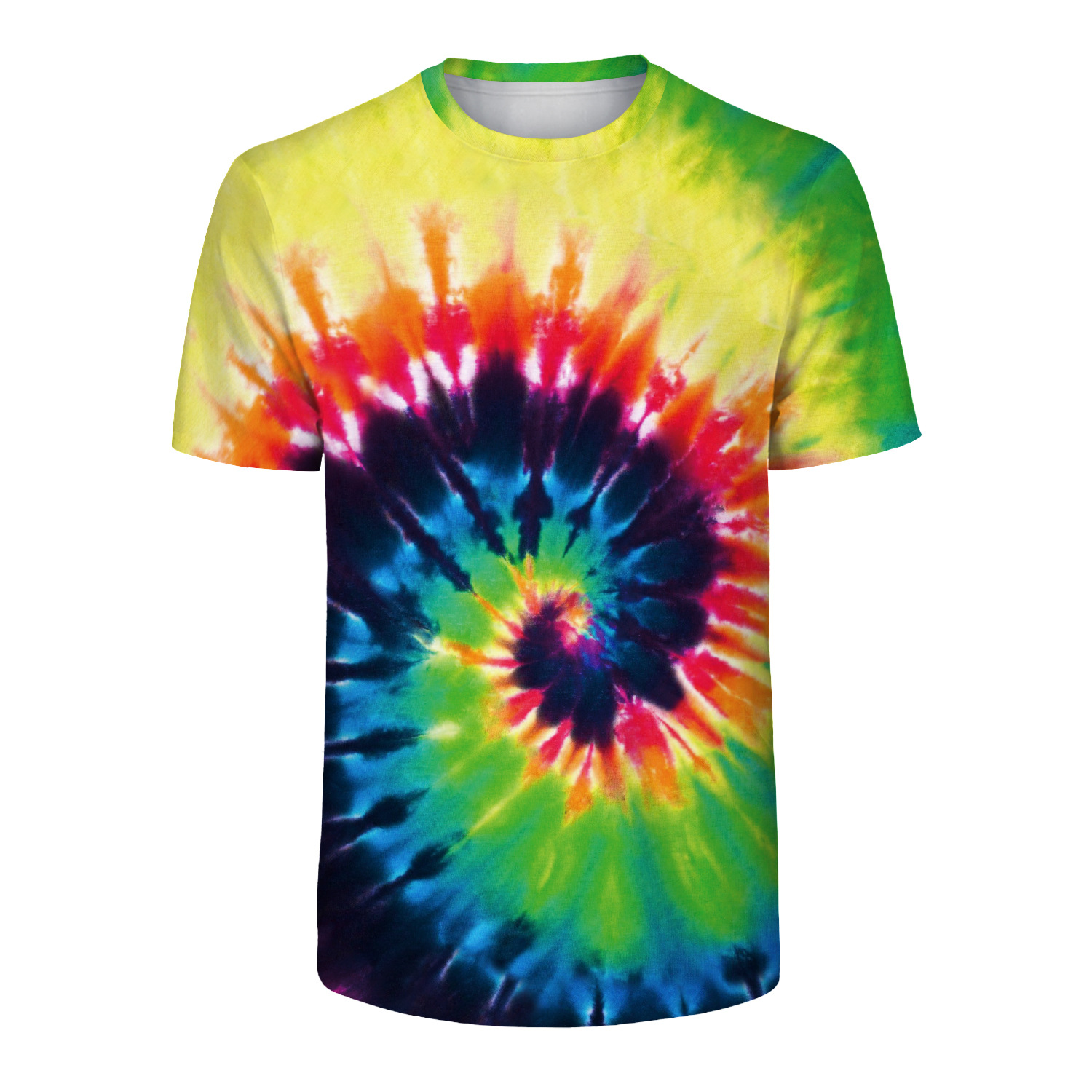 Short Sleeve Cotton Plus Size Ladies Shirts Quick Dry Fitness Tie And Dye