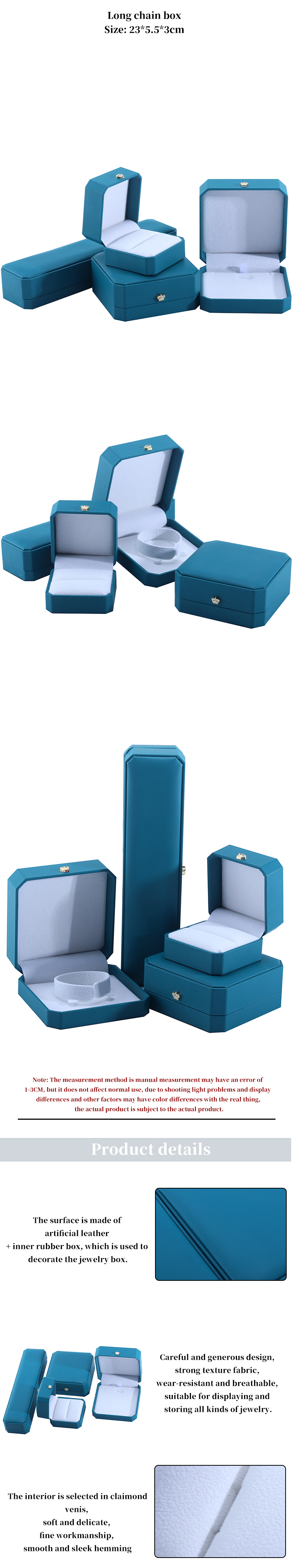 Custom Crown Shape Jewelry Storage Box in Green PU Leather for Bracelets and Earrings