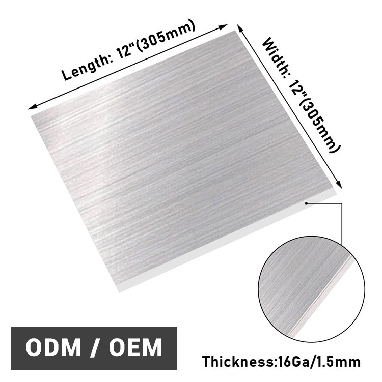 Silver Brushed Ss Decorative Sheets OEM 201 304 316 SGS Certificate