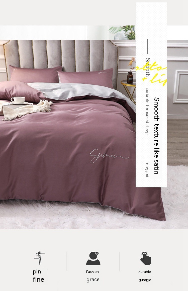 Customized 60s Long Staple Cotton Soft Luxury Duvet Cover Set Comfortable Sets Bedding