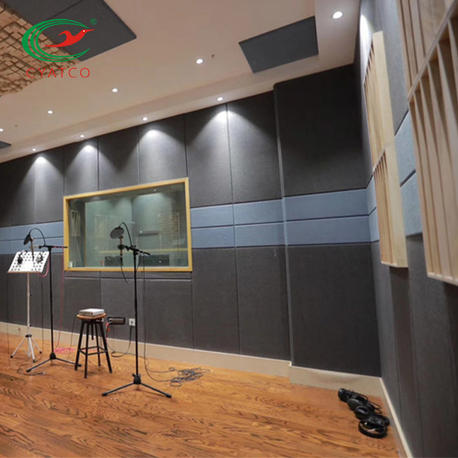 Tasteless Fabric Wrapped Acoustic Ceiling Panels Soundproof Flameproof
