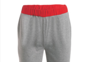 Plain Woven Polyester 95% Spandex 5% Sport Grey Knitted Pants