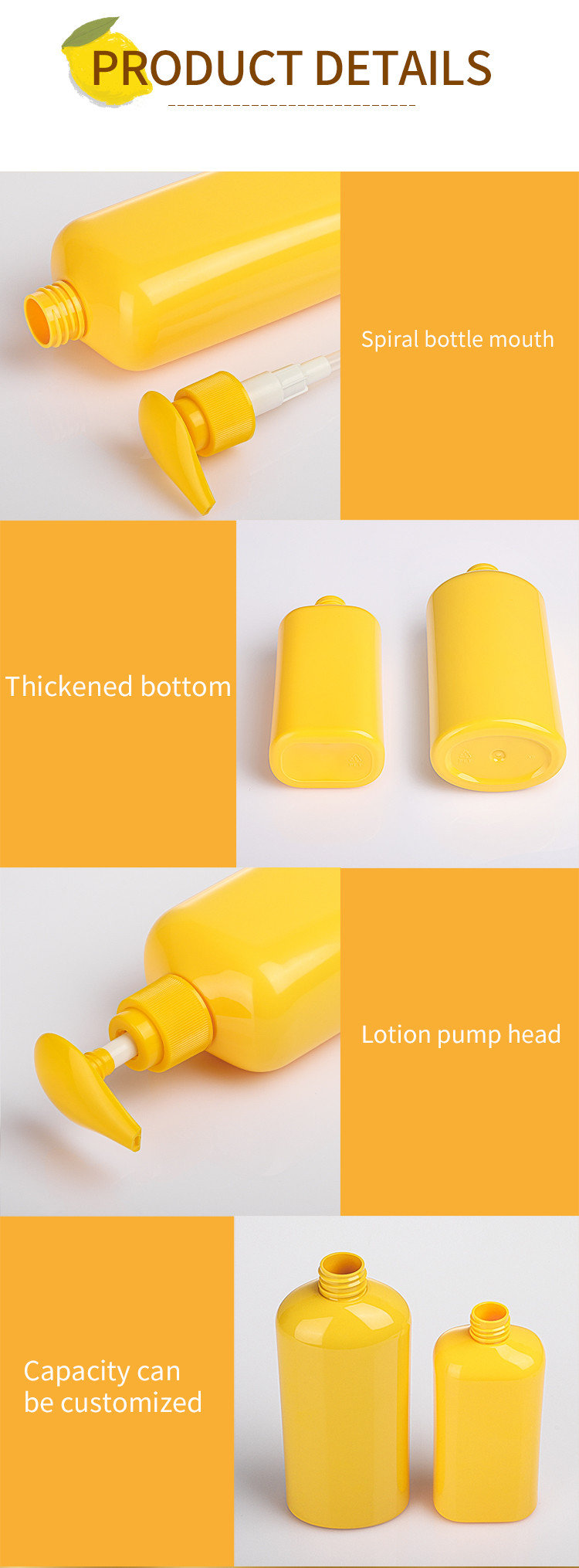 300 ml 500 ml nordic baby yellow custom cleanser essence soft touch body foaming bubble soap bottles