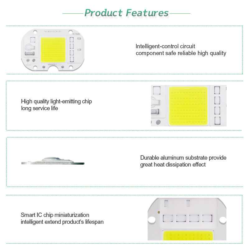 230V UV LED Module Full Spectrum Smart IC COB LED Chip For Indoor