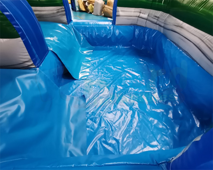 Palm Tree Blue Bounce House Inflatable Water Slide Digital Printing