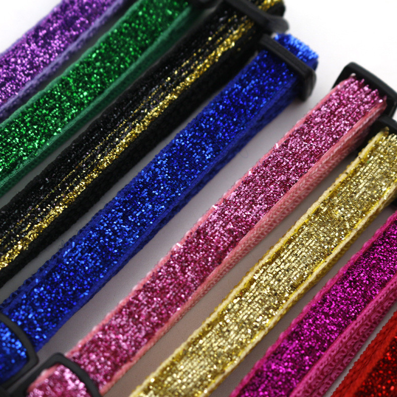 Safety Buckle Cat Pet Training Collars Soft Velvet With Bell