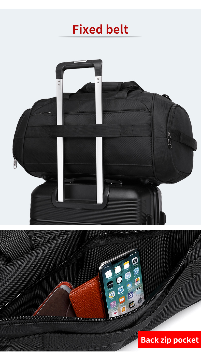 Large Capacity Folding Travel Duffle Bag Dirt Resistant Multi Functional