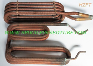 ISO Copper Nickel Fin Coil Heat Exchanger In Refrigeration Condenser / Refrigeration Evaporator