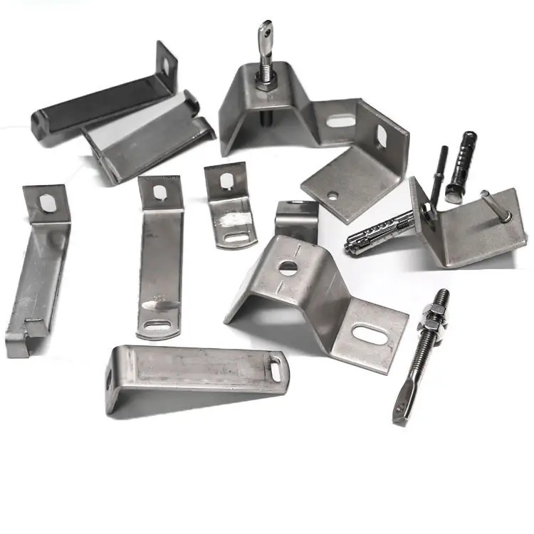 Aluminum Metal Brackets Sheet Mold Punching Metal Parts Bending Welding Stamped